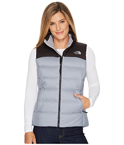 The North Face Women's Nuptse Vest Mid Grey/TNF Black, Small