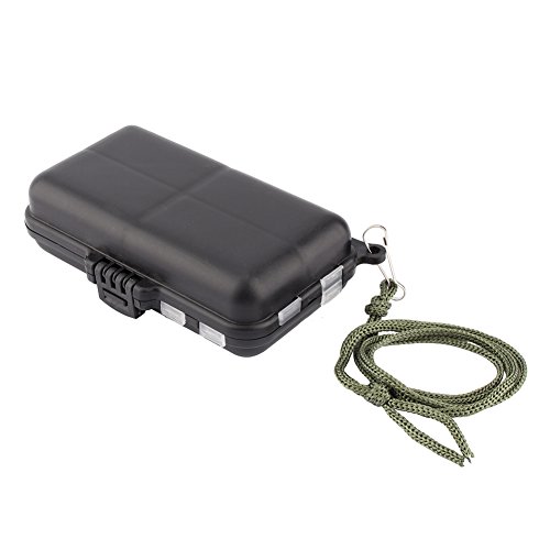 Yosoo Portable Fishing Tool Fishing Tacke Fish Lure Spoon Hook Bait Tackle Waterproof Storage Box Case Holder Container With 9 Compartments For Fishing Accessories Tool Black #TOP7