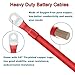 Amfuujoy 2PCS 1/0 AWG 0 Gauge 12 Inch Battery Cables with 3/8