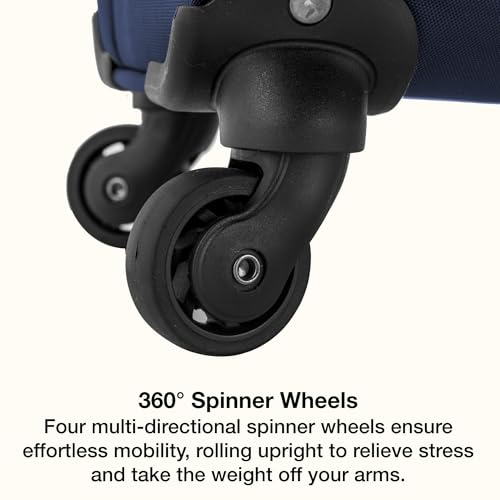 Image of U.S. Traveler Anzio Softside Expandable Luggage with Spinner Wheels, Navy, 2-Piece Set (22 /30)