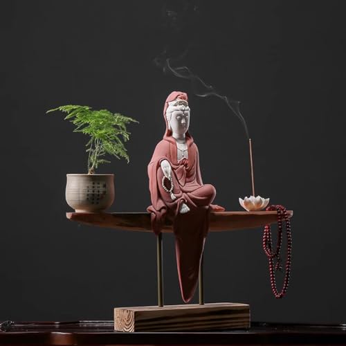 Brûleur d'encens Guanyin TUSUOD en céramique pour salon - 5