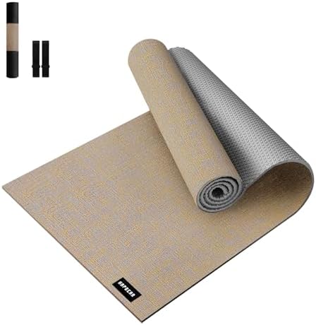 HAPBEAR Extra Large Yoga Mat (84''x30'') - 1/4'' Thick Durable Na...