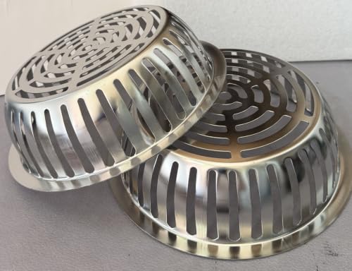 Image of Stainless Steel Roof Dome Drain Cover Strainer Atrium Grate 2pcs /pk (Dia:8.5 inch)