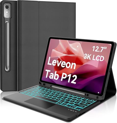 Funda teclado Lenovo Tab P12 12.7 pulgadas 2023 trackpad inalámbrico alemán