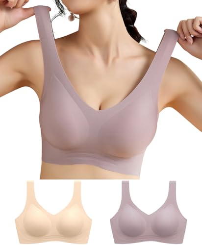 [Tophana] 【バストサロン監修】 ノンワイヤーブラ シームレスブラ ぶら 【超柔らかいゼリー生地】 ノンワイヤー ブラジャー スポーツブラの商品画像（Amazon）