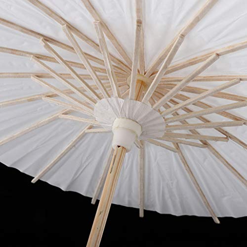 P Prettyia Handgemaakte Blank Papier Paraplu's Papier Cocktail Drink Parasols hinese Japanse Stijl Papier Paraplu… - Image 5