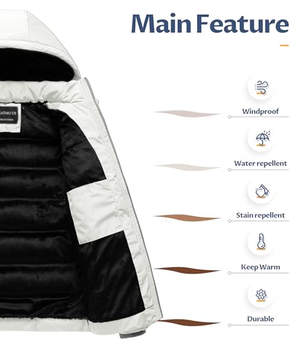 Image of Men's Puffer Jacket Waterproof Winter Parka jacket Warm Thicken Ski Coat
