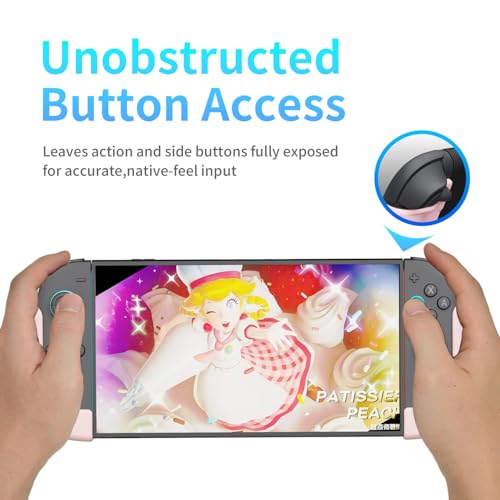 Image of MystiForge Split Grips for Nintendo Switch 2 Joycon 2 - Ergonomic, Anti-Slip TPU, Quick Release & Lightweight (Pink)