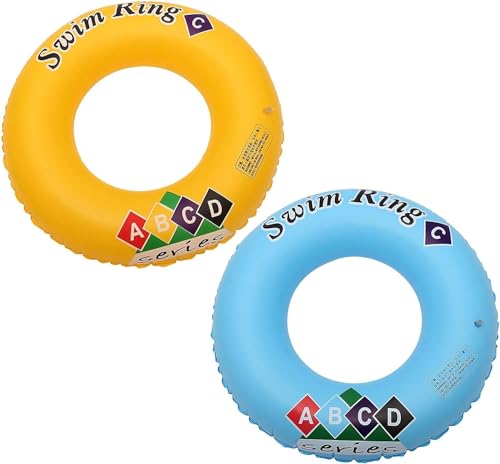Image of Inflatable Swimming Rings Floater for Kids & Adult| Large Blow-Up Swim Circle Float for Summer Fun| Easy-to-Inflate Floating Tube for Pool Party, Lake, Beach (Multicolor 70 CM)- Pack of 1