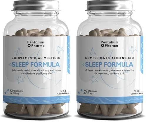 Melatonina Formula - Pastillas para dormir 100% Naturales I 100 cápsulas - 1 al día I Melatonina...