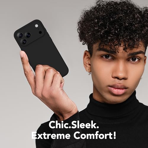 Image of Magnetic for iPhone 17 Pro Max Case, Compatible with MagSafe, [Full Camera Protection][Screen Protector] Silicone Shockproof Protective Phone Case for iPhone 17 Pro Max 6.9 inch, Black