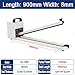 Home Sealing Machine for Bags 8mm (0.3 in) Sealing Width 8 Temperature Settings Pulse Heating Heat Sealers Machine for Plastic Bags,Kraft Paper Bags,Aluminum Foil 90cm(35.43in)