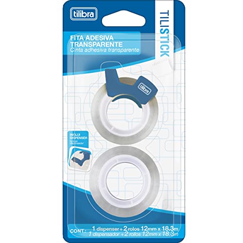 Tilibra - Fita Adesiva Transparente 12mm x 18m