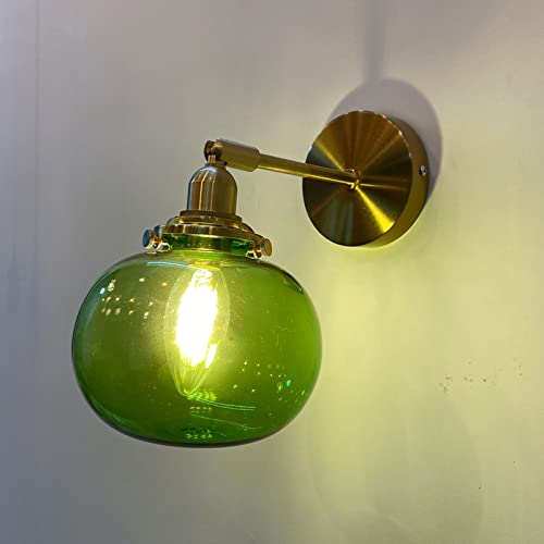 Applique Murale à Angle de Bras Réglable avec Globe en Verre Giallo Translucide