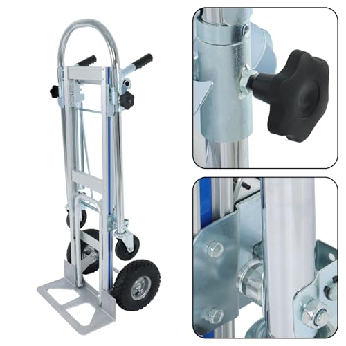 Carretilla plegable 3 en 1 aluminio 1000 libras 4 ruedas miniatura 6