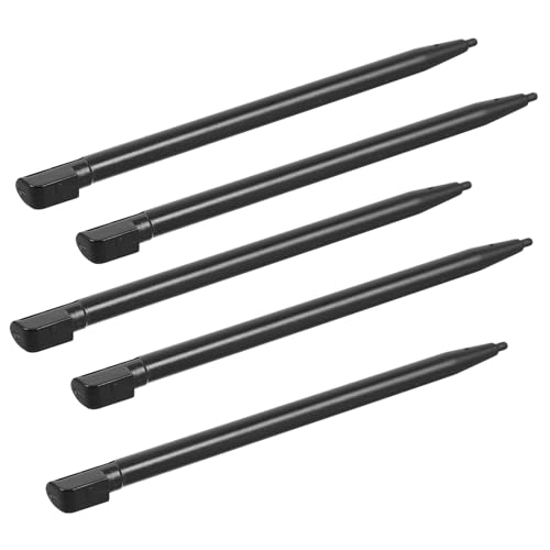 Cabilock 5 Lápices Ópticos Táctiles Negros para Pantalla Lápiz Inteligente Portátil para Tabletas y Smartphones Punta Duradera de Plástico Ligero Precisión para Dibujar y Escribir