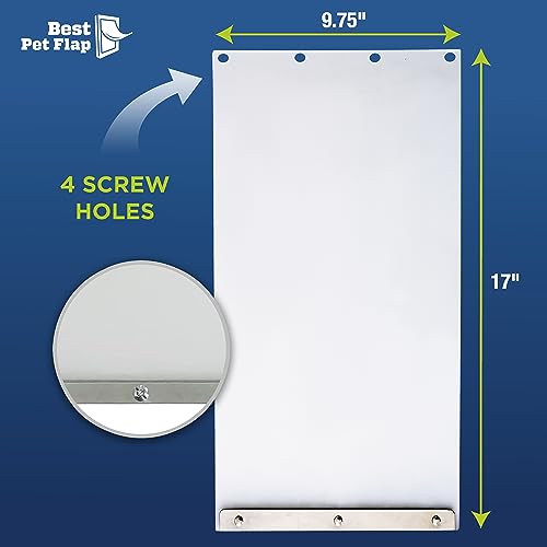 XLDog-Door-Replacement-Non-PVC-Flap-compatible-wIdeal-Pet-Products-Ruff-Weather-DSRWX-RWRFXL-975-x-17-Longer-Lasting-Energy-Efficient-Less-Shrinkage-BPA-Free - Cucciolini Doodles   XLDog-Door-Replacement-Non-PVC-Flap-compatible-wIdeal-Pet-Products-Ruff-Weather-DSRWX-RWRFXL-975-x-17-Longer-Lasting-Energy-Efficient-Less-Shrinkage-BPA-Free