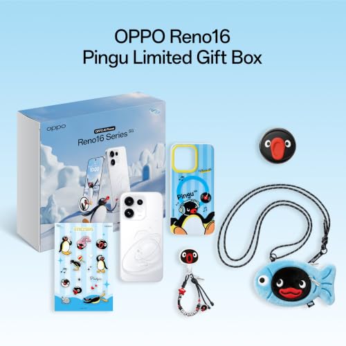 OPPO Reno16 5G (Starry White, 8GB, 256GB) | Limited Edition Pingu Gift Box | 3D Design | 50MP 3.5X Telephoto | 4K 60fps HDR | AI Remix | Snapdragon 7 Gen 4 | 6700mAh | 80W SUPERVOOC | IP69K - Image 3