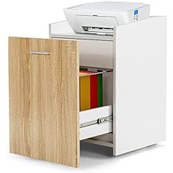 Armario Archivador Cajones Giantex Armario para Archivadores con Ruedas para Escritorio, Armario de Oficina de Madera, 2 Cajones, Contenedor de Oficina Multiusos para Despacho, Oficina