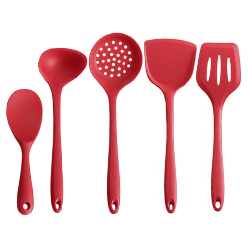 GALPADA Utensilios de Cocina Resistentes al Calor Multifuncional de Silicona Juego de 5 Diseño Integral para Uso en Cocina Diaria