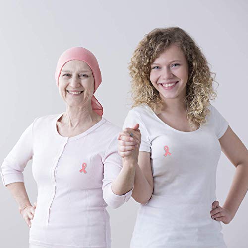image for MEUUT 100 Pack Breast Cancer Awareness Lapel Pins Pink Hope Ribbon Bro