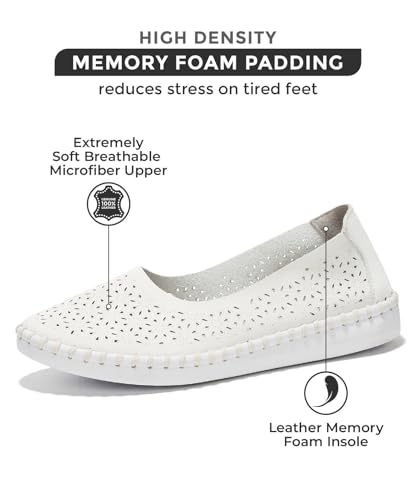 Image of Project Cloud Flats for Women Footwear, Memory Foam & Flexible Outsole Loafers for Women's Fashion Sneakers - Womens Shoes, Sockless Wear Machine Wash Shoes for Women (Petunia)