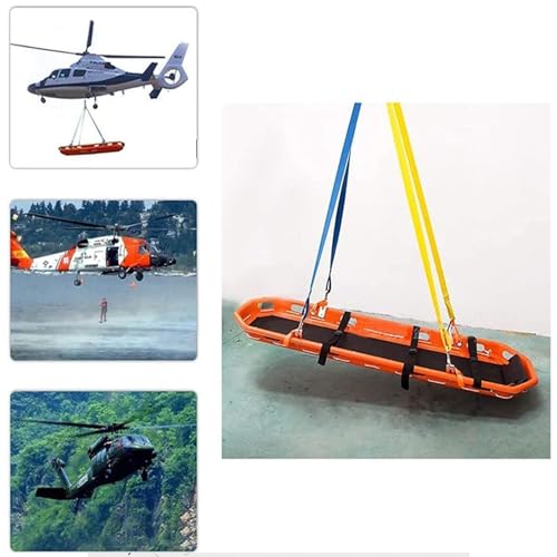 Barella Pieghevole Barella di Emergenza Barella di Soccorso in Elicottero con Imbracatura Speciale, barella Portatile separabile per carichi Pesanti per Soccorso Aereo, Marittimo, Montano, p