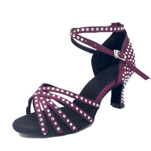 Chaussures Modern Jazz Femme Violettes avec Talon de 7cm Pointure 36.5