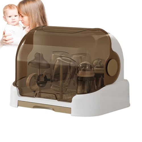 Caja Para Biberones | Con Escurridor De Biberones | Soporte De Secado De Pie,ahorra Espacio Es Resistente Al Polvo,con Bandeja De Goteo Extraíble Y Organizador Sellado Con Tapa Para Tetinas Y Vasos