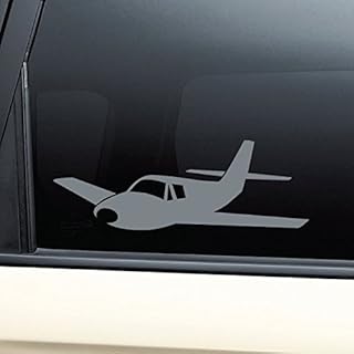 Small Airplane Flight Vinyl Decal Laptop Car Truck Bumper Window Sticker - Charcoal