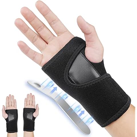 ACWOO Wrist Support Splint Brace, Adjustable Wrist Strap Carpal Tunnel Compression Splint Relieves Wrist Pain, Sprains, Tendonitis and Joint Pain, Breathable Wrist Brace Provides Wrist Support (Right) Cover
