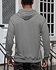 AIYINO Mens Long Sleeve Classic Plain Pullover Hooded Sweatshirt Hoodie Sweater 2XL Light Grey #3