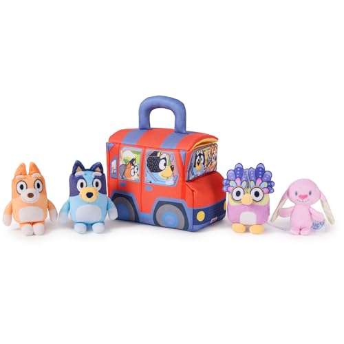 Image of GUND Bluey 5-Piece Sensory Plush Toy Playset for Babies and Toddlers | Inspires Fun Bluey Role Play and Creative Storytelling; Encourages Early Sensory Discovery and Auditory/Tactile Development