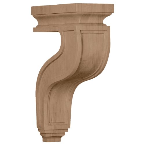 Ekena Millwork COR04X08X13HARO 4-Inch W x 8 1/2-Inch D x 13-Inch H Hollow Back Corbel, Red Oak
