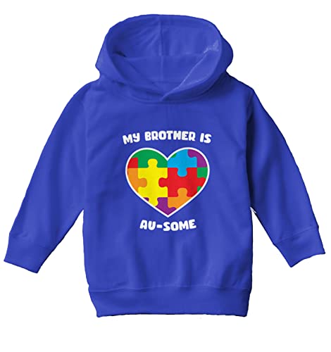 Haase Unlimited My Brother is Au-some - Autism Awareness Toddler/Youth Fleece Hoodie