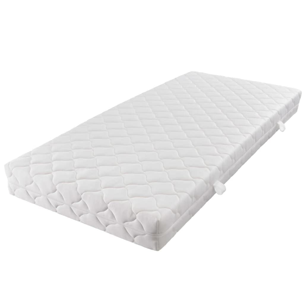 Materasso con rivestimento lavabile, 200 x 120 x 17 cm, nucleo in schiuma fredda H3, elastico puntuale, traspirante, comodo, per letto singolo, camera degli ospiti, cameretta dei bambini