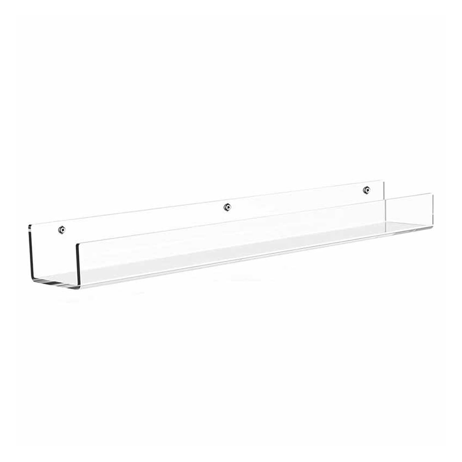 Estantes de pared acrílicos, estante de almacenamiento transparente para discos de vinilo, tamaño de 60 cm