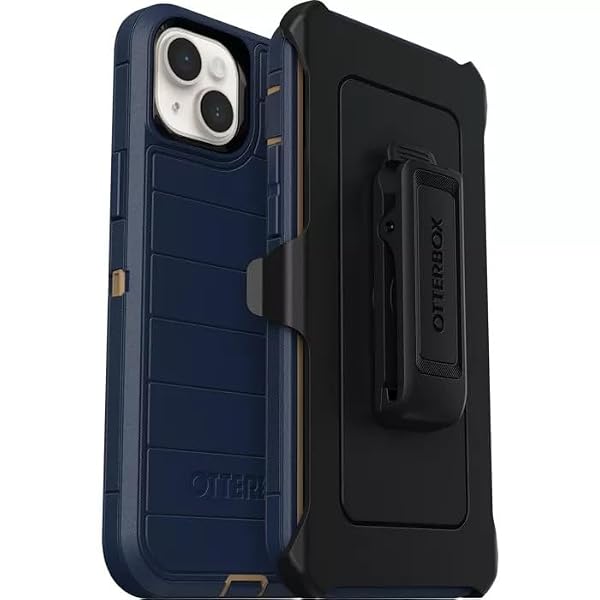OtterBox iPhone 14 Plus Defender Series Case - Blue Suede Shoes (Blue), Rugged & Durable, with Port Protection, Includes Holster Clip Kickstand by OtterBox - Used condition - Image 4