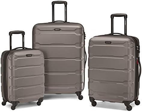 Samsonite Omni PC Hardside Expandable Luggage with Spinner Wheels, 3-Piece Set (20/24/28), Silver