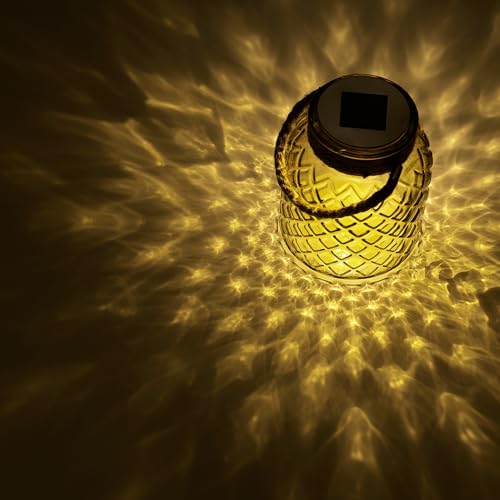 Farol solar de cristal Lumineo con juego de luces e interruptor para iluminar el jardín con estilo 5