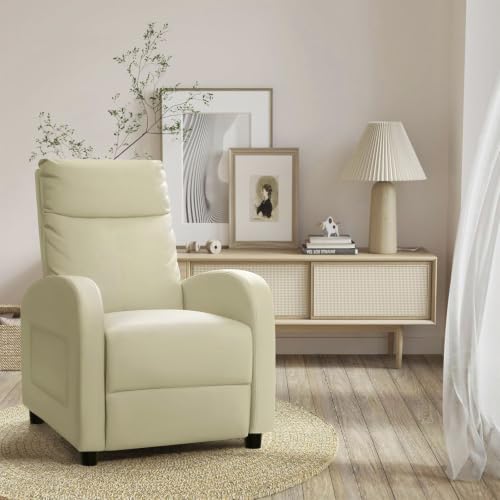 Image of Homall Recliner Chair, Recliner Sofa PU Leather for Adults, Beige Recliners