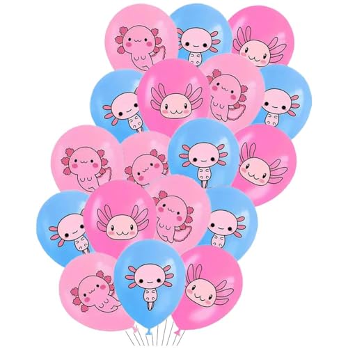 Lpitoy 18 Pcs Cute Axolotl Balloons for Axolotl Party Decorations Axolotls Theme Party Balloons Inflatable Animal Balloons Party Decoration Supplies