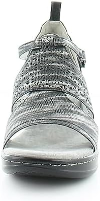 JBU by Jambu Women's Bonita Wedge Sandal, Black Shimmer, 9.5 | Image 7
