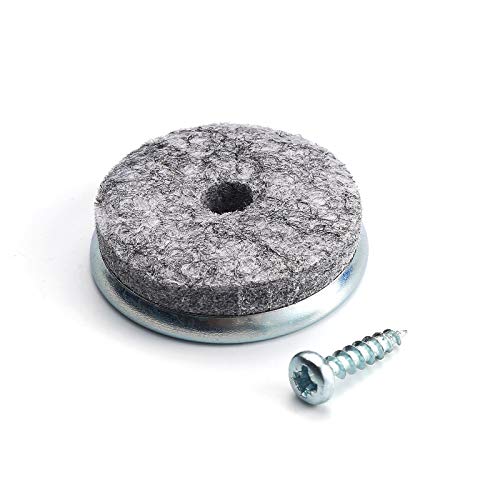 Screw on Furniture Felt Pads Slides Gray for Wooden Chair Legs -FURNIGEAR Best Wood Floor Protectors Protect Your Hardwood & Laminate Flooring (1-1/4'',20 Pieces) - Thumbnail 7