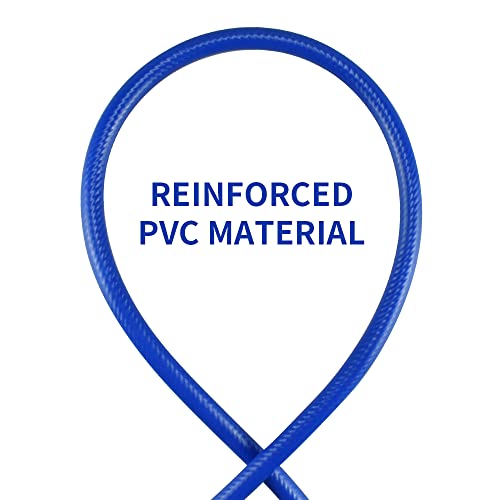 aunstarwei PVC Reinforced Air Compressor Hose Blue with 1/4" Europe Steel Quick Coupler and Plug Fittings, 10m Length - Image 4
