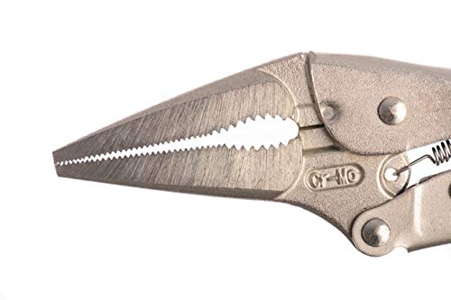 KING TONY 6315-09 Alloy Steel Miniature Long Nose Pliers, 221 mm Length, Pack of 6, Chrome - Image 3