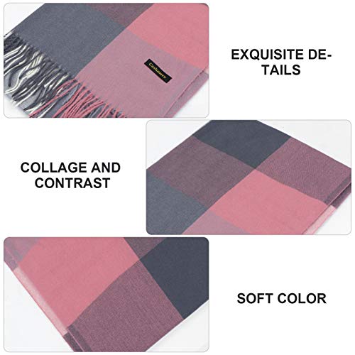 ABOOFAN Lenço de Padrão de Grade Lenço de Inverno Engrossado Lenço Prático de Moda Pashmina Quente