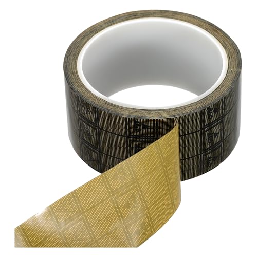 Image of PATIKIL Antistatic Tape, 2.36 Mil Thick, 1-7 /8 Inch x 39 Yards Conductive Adhesive Grid ESD Tape for Circuit Board Laptop Mobile Phone Communication Electronics Parts, Black /Yellow