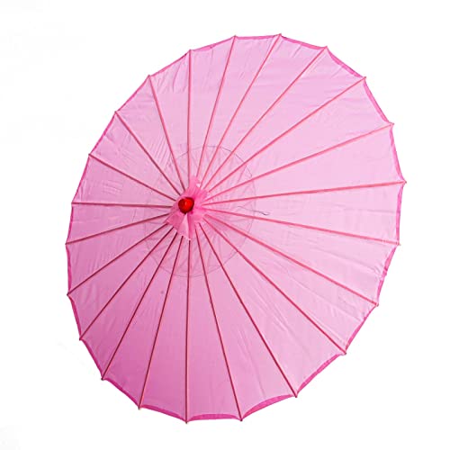 Thy Collectibles 33" Japanese Chinese Umbrella Parasol For Wedding Parties, Photography, Costumes, Cosplay, Decoration And Other Events - Solid Color (Pink) #TOP1