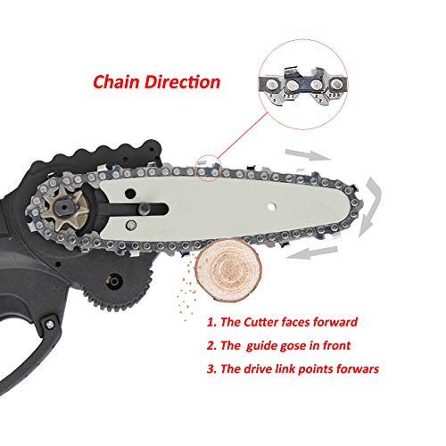 Fdj 3Pcs Mini Chainsaw Chain 4-Inch Guide Saw Chain For Cordless Electric Protable Battery Handheld Chain Saw #TOP3